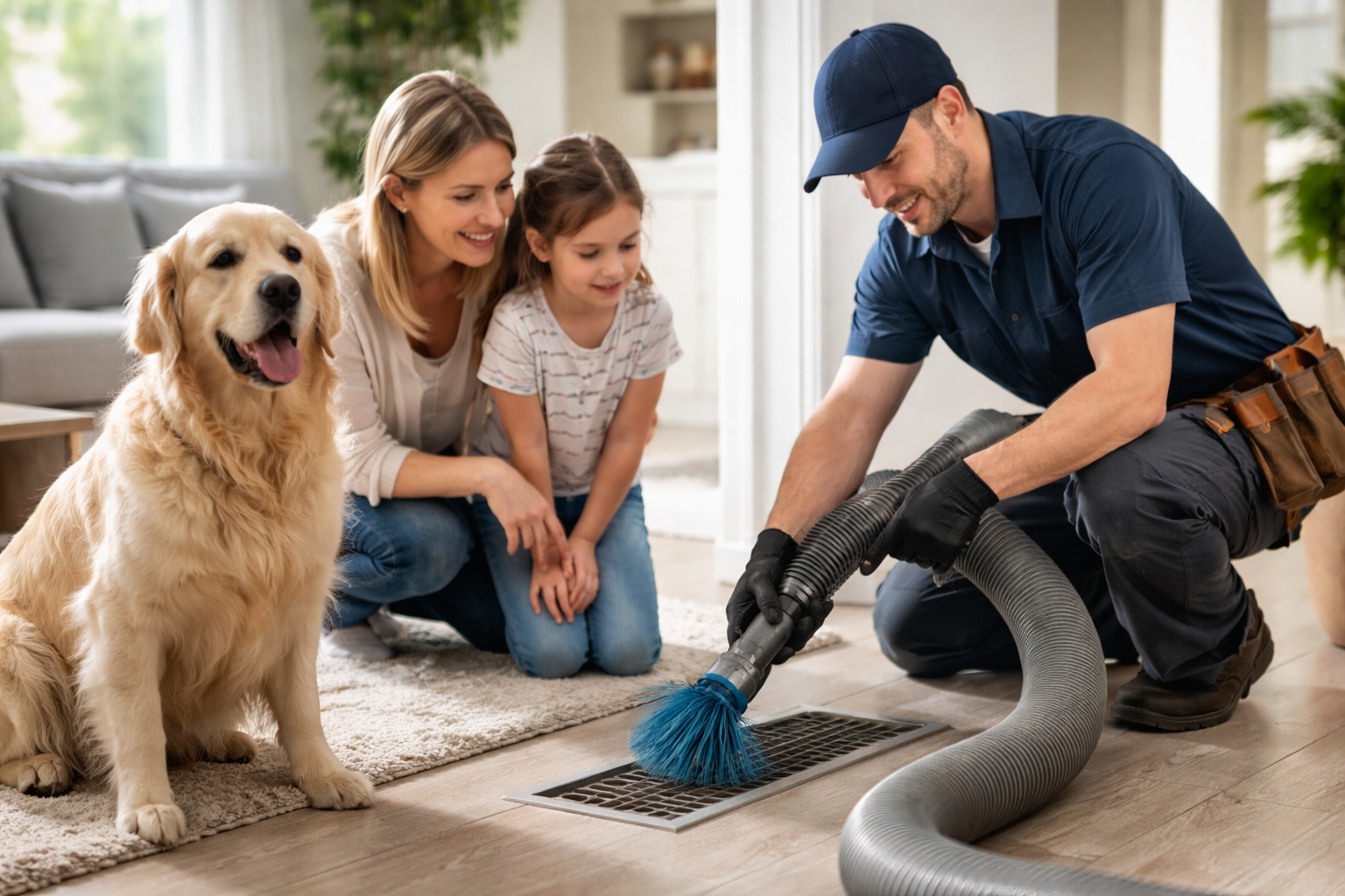 Top Benefits of Air Duct Cleaning for Homes With Pets, Kids & Allergies